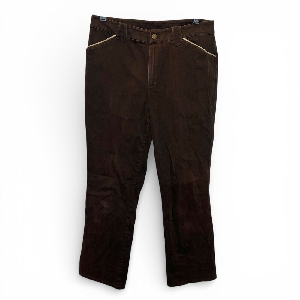 Vintage Ralph Lauren Pants 8 Country Western Brown Velvet Bootcut Flare Y2K 90s